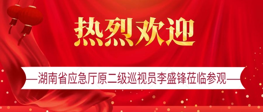 湖南省應(yīng)急廳原二級(jí)巡視員李盛鋒蒞臨參觀(guān)，現(xiàn)場(chǎng)書(shū)法激勵(lì)前行